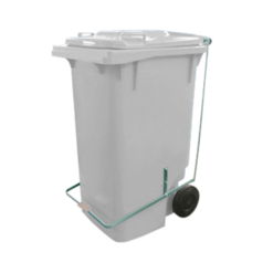 Carrinho coletor de lixo com pedal 240 litros