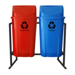 Conjunto Lixeira para Coleta Seletiva 60 litros