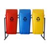 Conjunto 3 Lixeiras de Coleta Seletiva 60 Litros EV-CJ0360